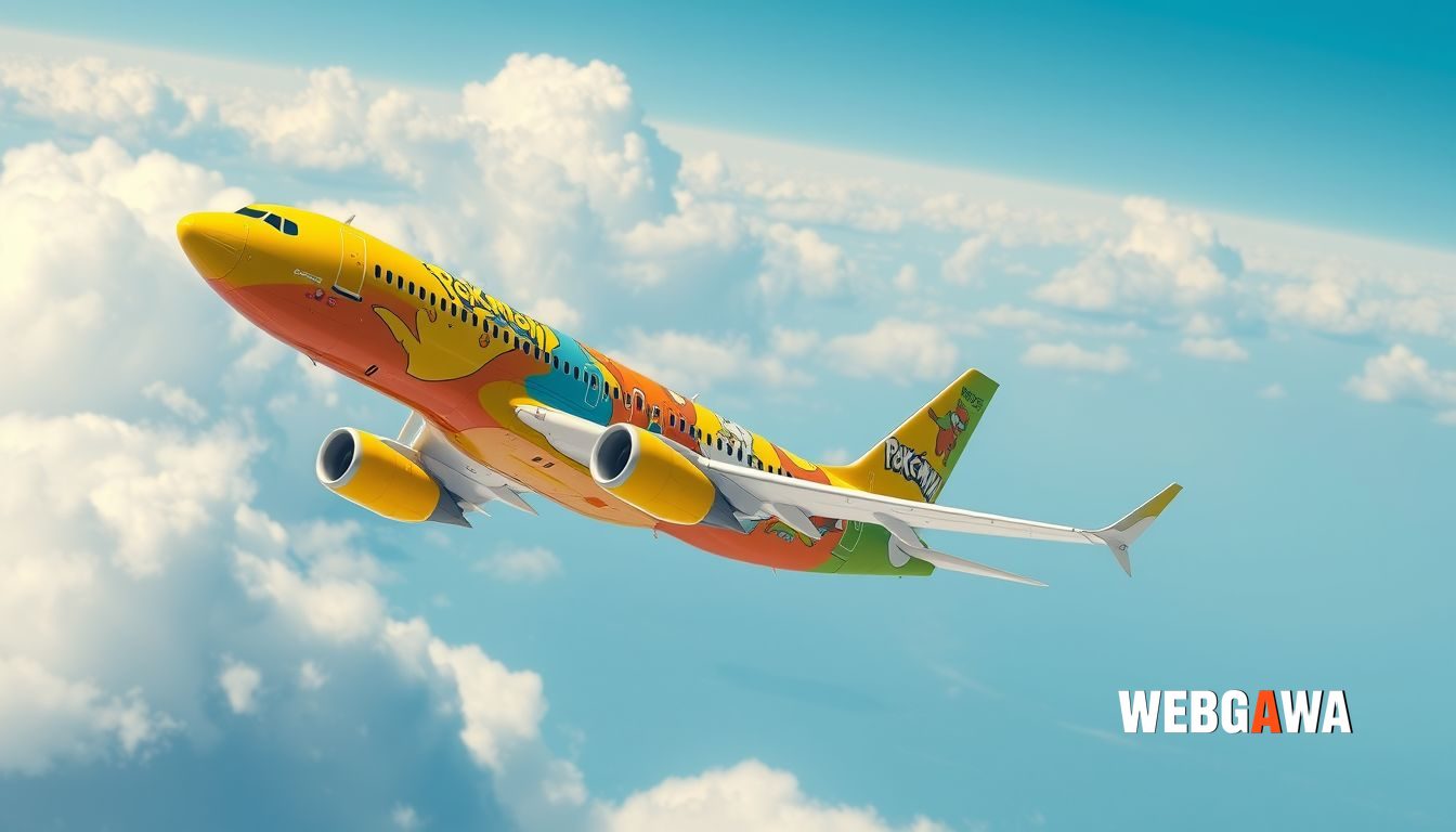 Avião Temático do Pokémon Surpreende em Aniversário