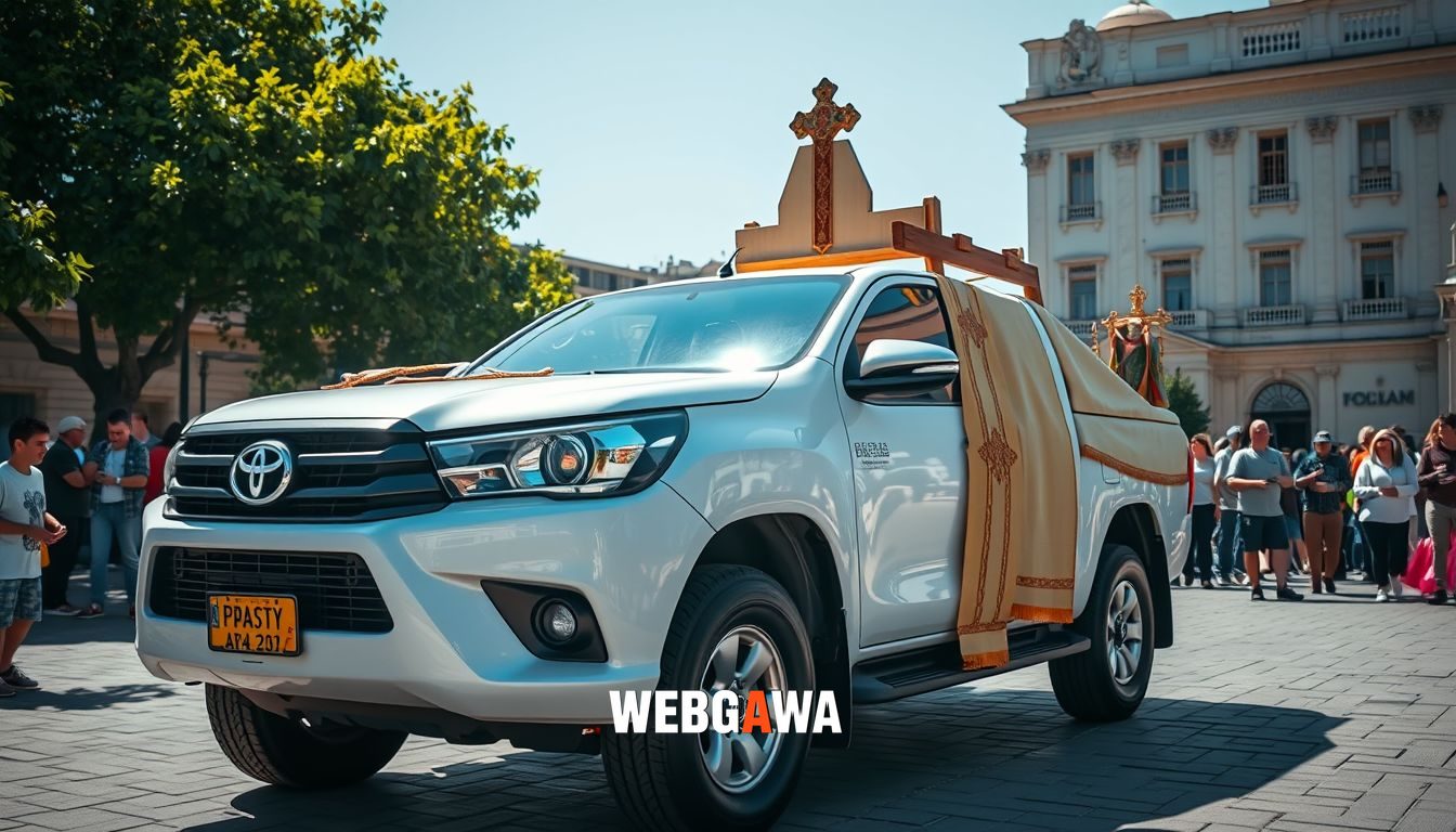 Hilux como Papamóvel