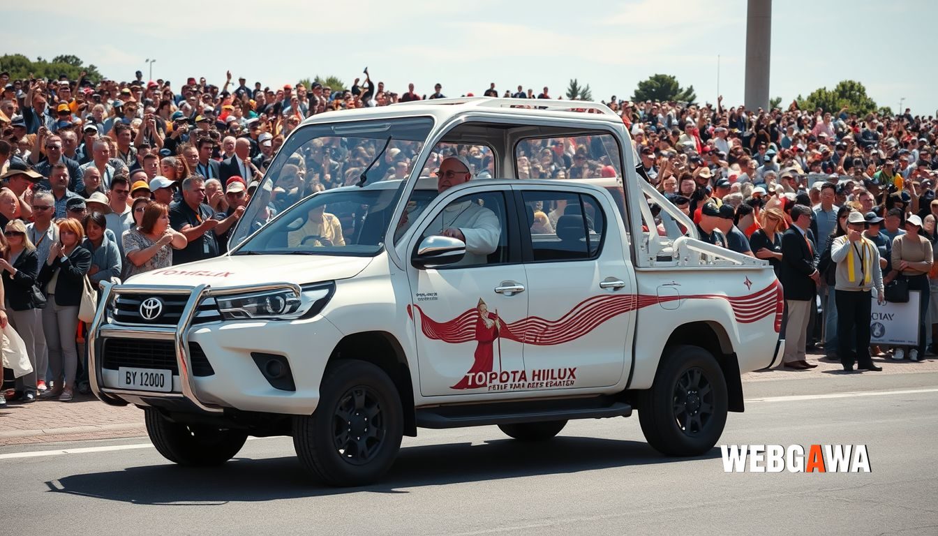 Hilux se transforma em Papamóvel para visita do Papa