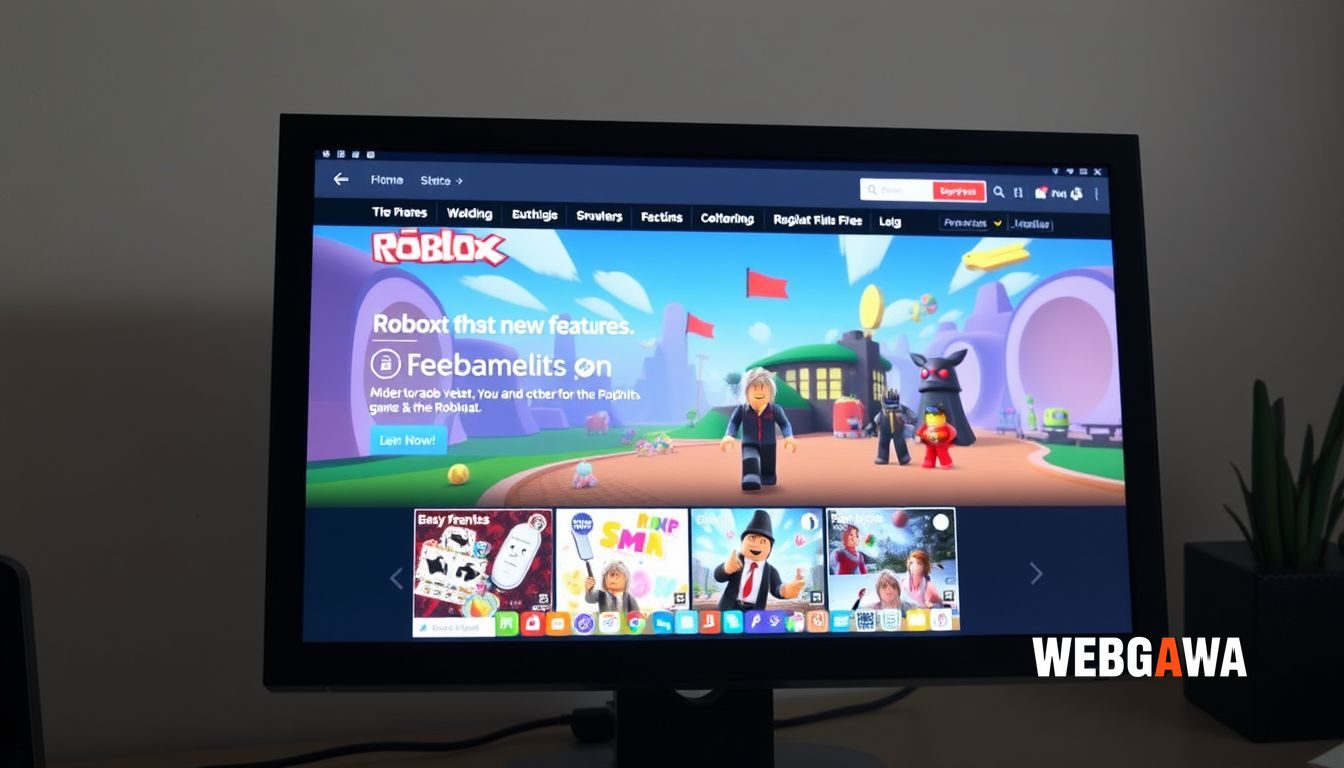 Novidades do Roblox no Navegador