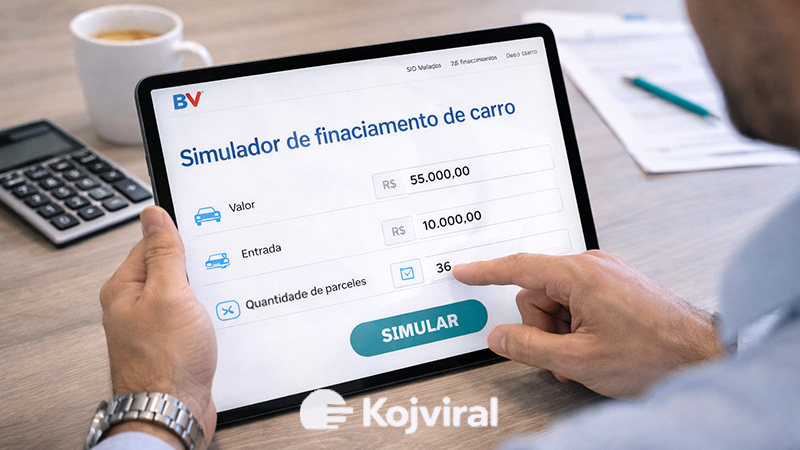 Simulador de financiamento de carro BV: aprenda a usar a ferramenta