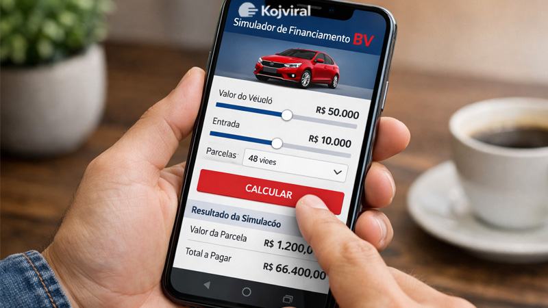 Simulador de financiamento carros BV: como calcular parcelas antes de financiar um veículo